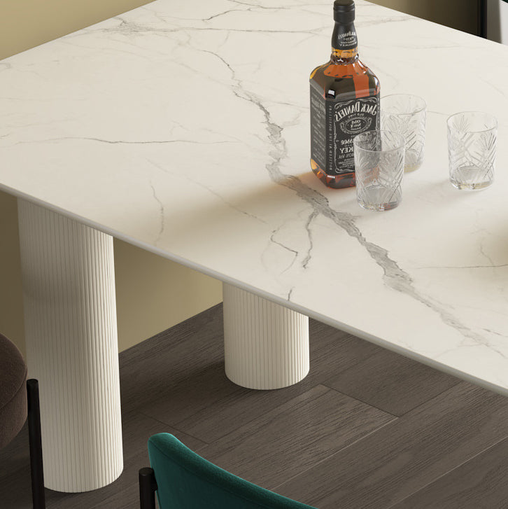 Contemporary 3-foot Dining Table Stone Dining Room Furniture for Home
