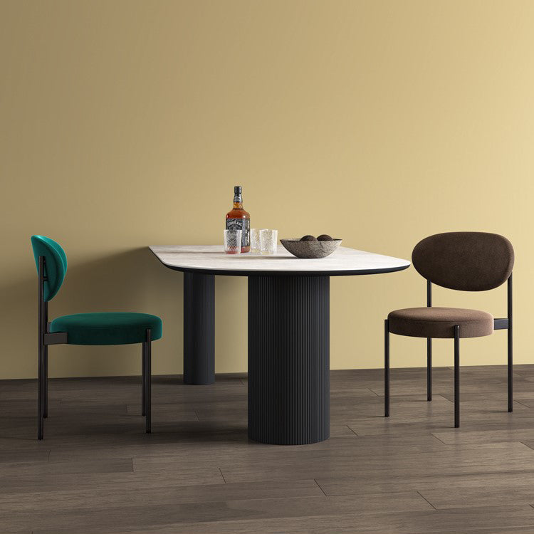 Contemporary 3-foot Dining Table Stone Dining Room Furniture for Home