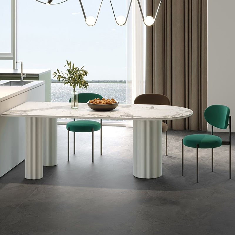 Contemporary 3-foot Dining Table Stone Dining Room Furniture for Home