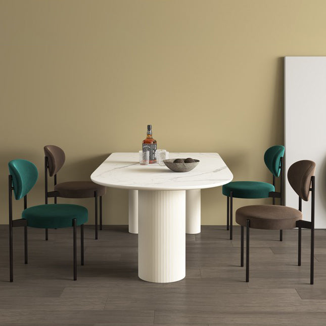 Contemporary 3-foot Dining Table Stone Dining Room Furniture for Home