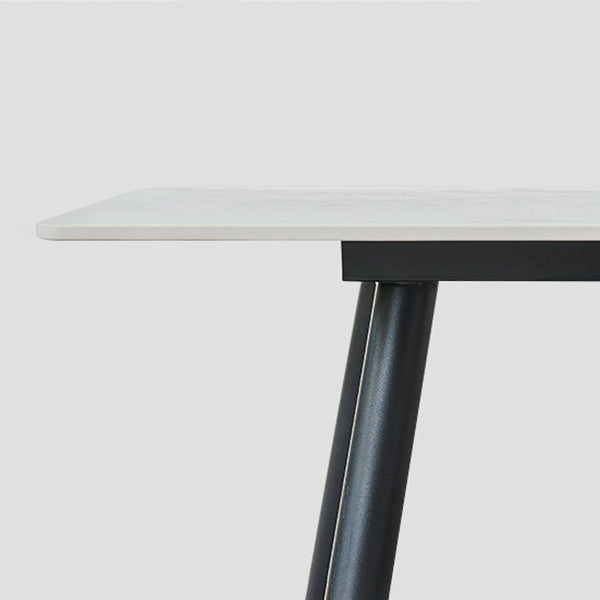 Rectangle Modern Stone Table Standard Height Table Dining with 4 Legs