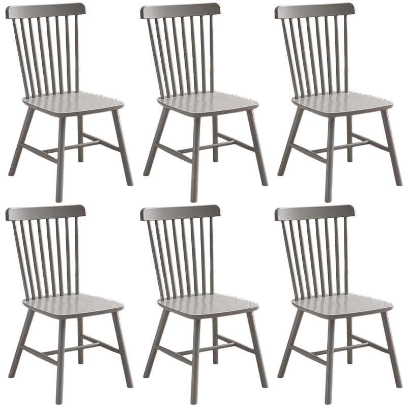Contemporary Wood Chair Windsor Back Side Chair in Matte Finish for Home