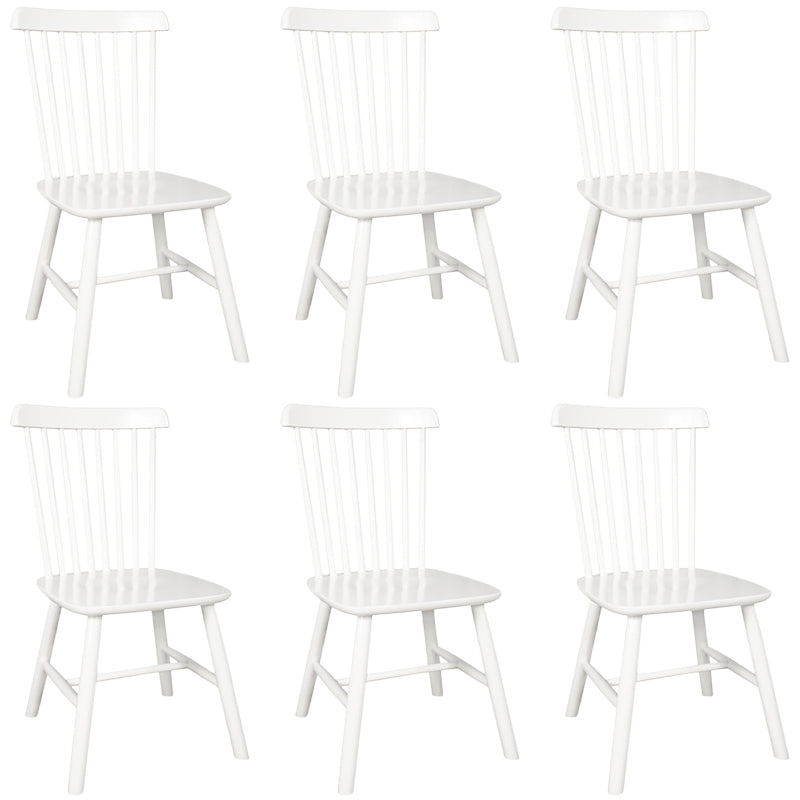 Contemporary Wood Chair Windsor Back Side Chair in Matte Finish for Home