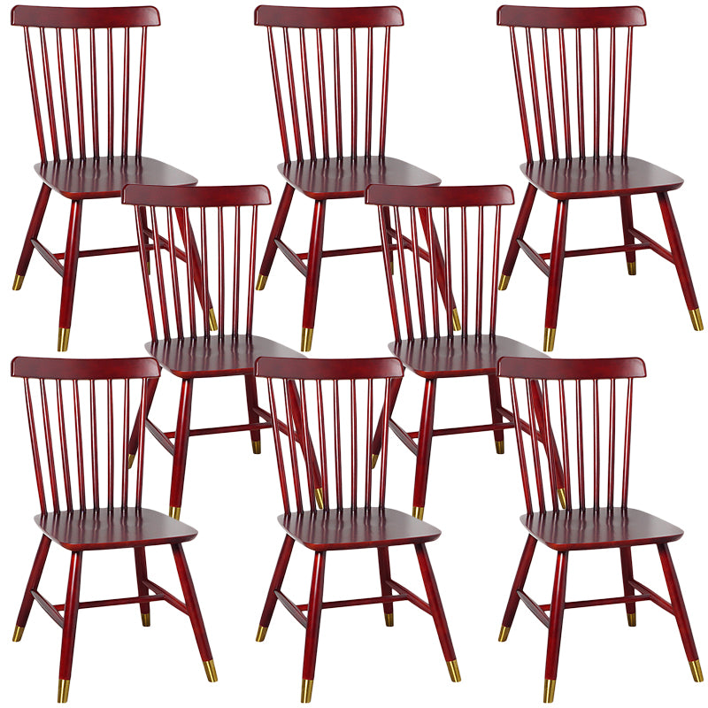 Contemporary Wood Chair Windsor Back Side Chair in Matte Finish for Home