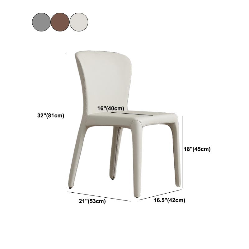 Upholstered Side Chair Leather Dining Side Chair for Dining Room