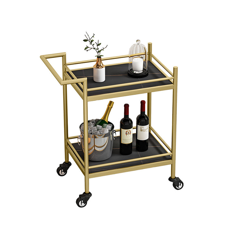 29.52" High Rolling Contemporary Prep Table Stone Prep Table