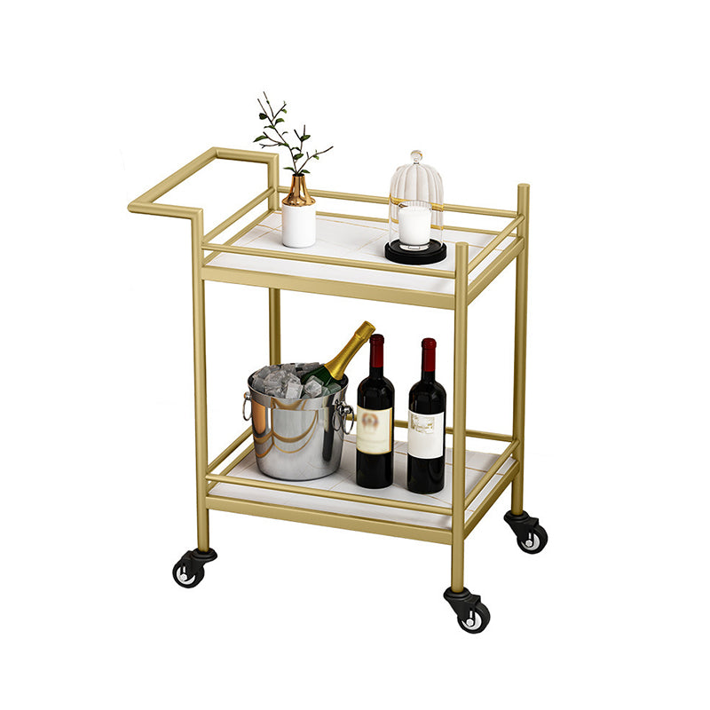 29.52" High Rolling Contemporary Prep Table Stone Prep Table