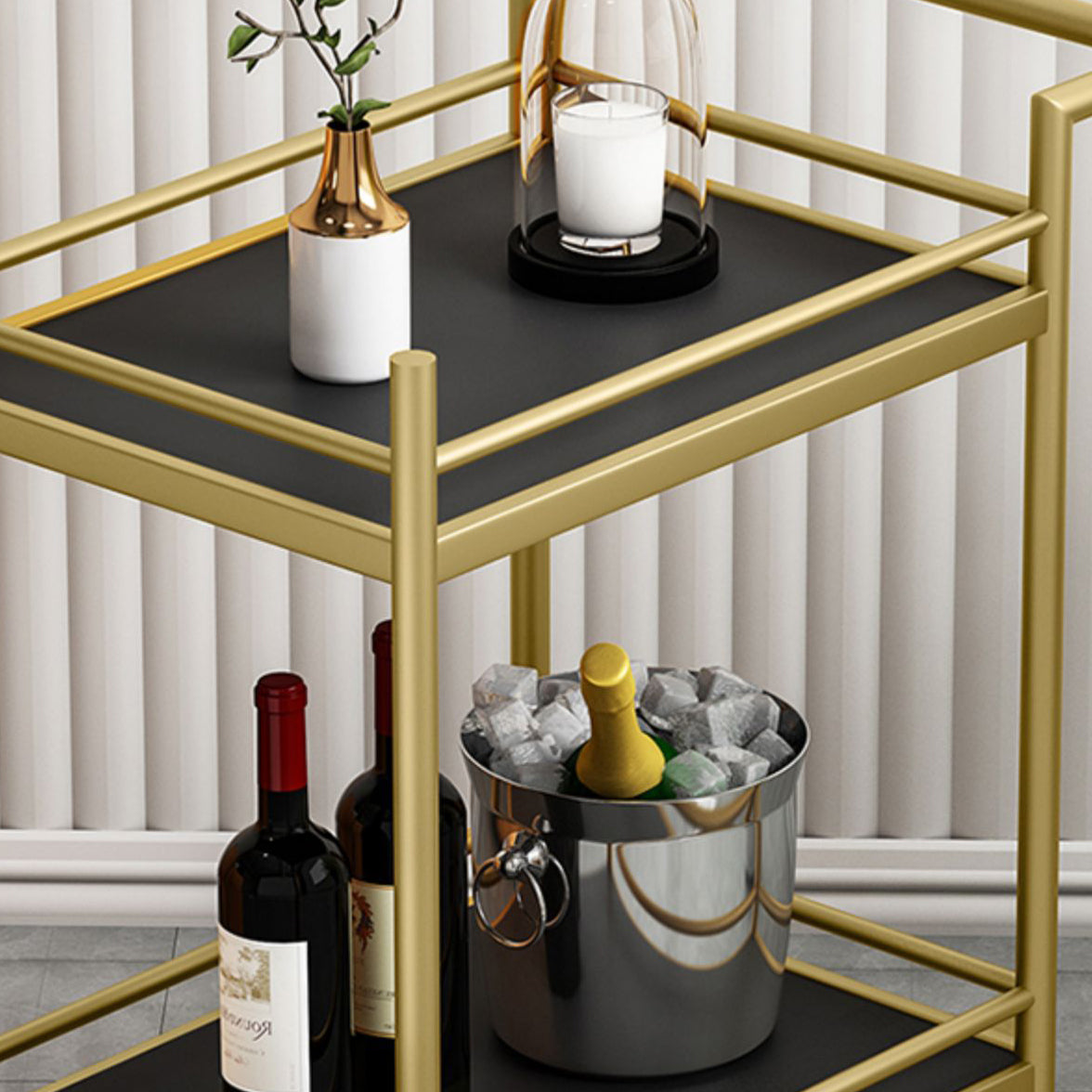 29.52" High Rolling Contemporary Prep Table Stone Prep Table