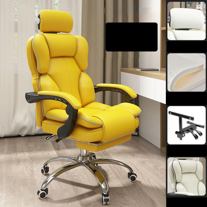 Faux Leather Gaming Chair High Back Modern Home Office Chair with Padded Arms
