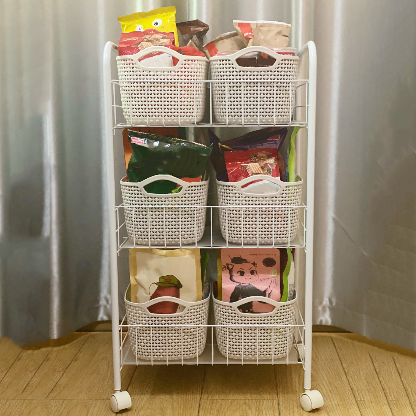 10.63"W Bookshelf Contemporary Style Bookcase for Home Study Room Office