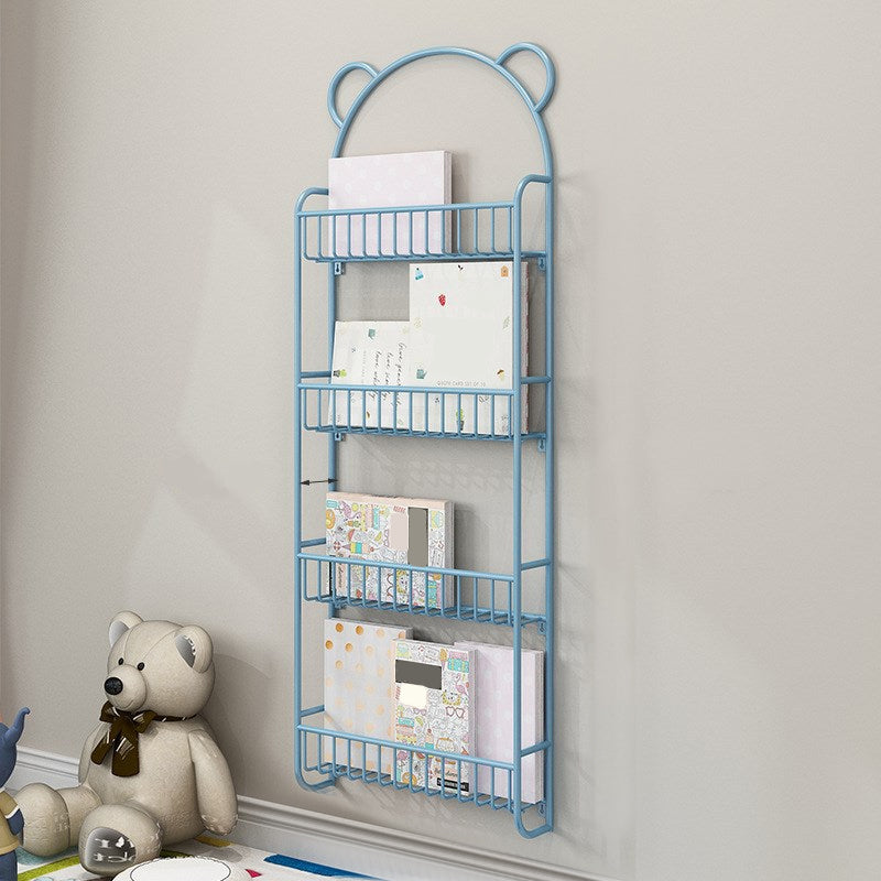 4.53"W Bookshelf Scandinavian Style Wall Mounted Bookcase for Study Room