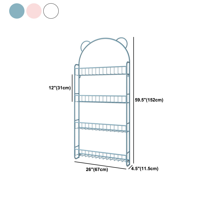 4.53"W Bookshelf Scandinavian Style Wall Mounted Bookcase for Study Room