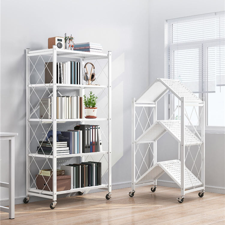 Modern Style Metal Bookshelf Open Etagere Shelf Home Bookcase