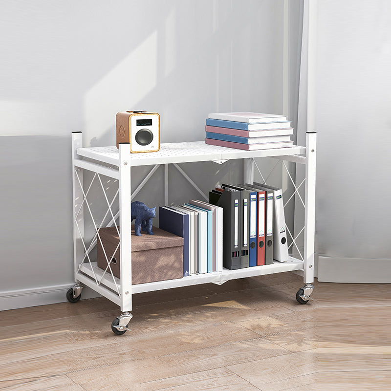 Modern Style Metal Bookshelf Open Etagere Shelf Home Bookcase