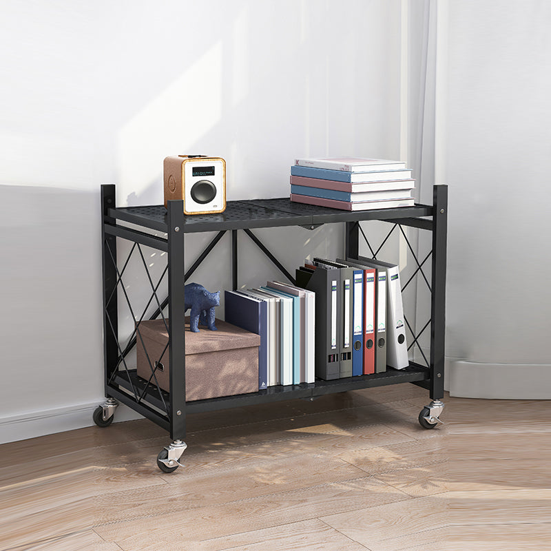 Modern Style Metal Bookshelf Open Etagere Shelf Home Bookcase