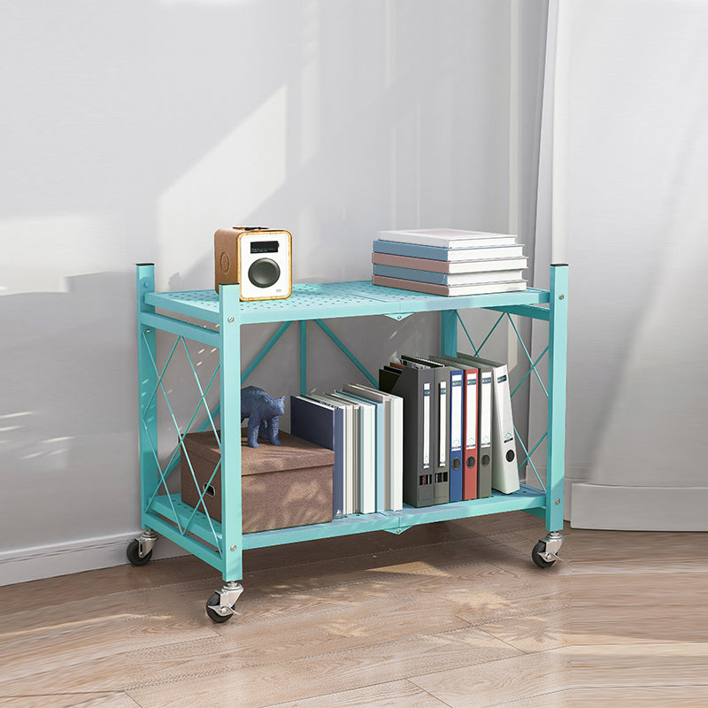 Modern Style Metal Bookshelf Open Etagere Shelf Home Bookcase