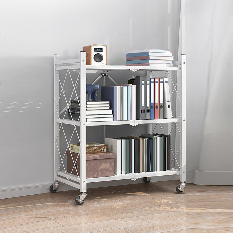 Modern Style Metal Bookshelf Open Etagere Shelf Home Bookcase