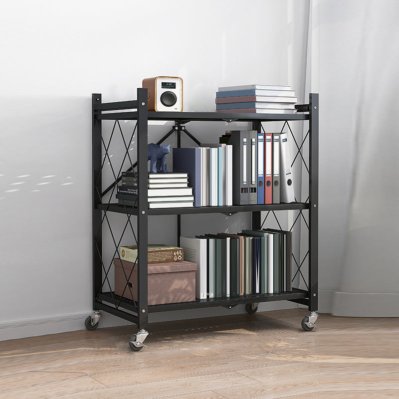 Modern Style Metal Bookshelf Open Etagere Shelf Home Bookcase
