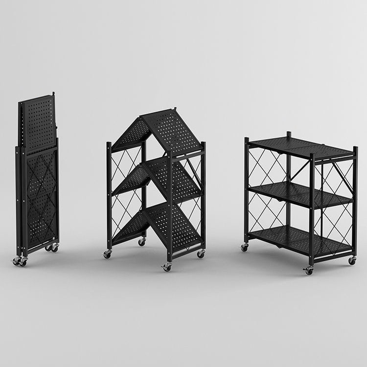 Modern Style Metal Bookshelf Open Etagere Shelf Home Bookcase