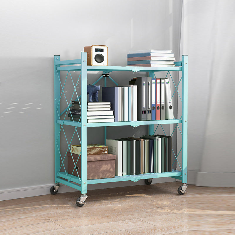 Modern Style Metal Bookshelf Open Etagere Shelf Home Bookcase