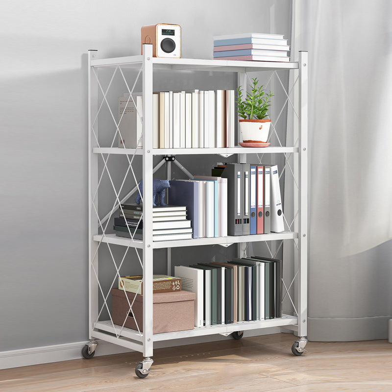 Modern Style Metal Bookshelf Open Etagere Shelf Home Bookcase