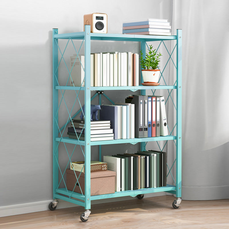 Modern Style Metal Bookshelf Open Etagere Shelf Home Bookcase