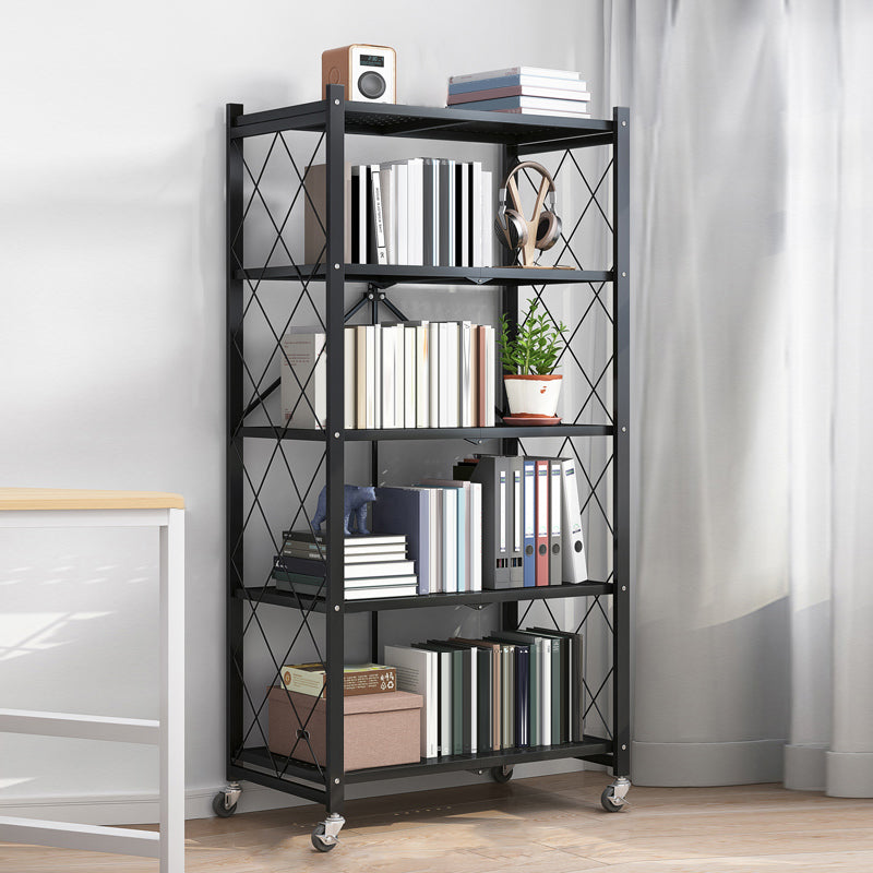 Modern Style Metal Bookshelf Open Etagere Shelf Home Bookcase