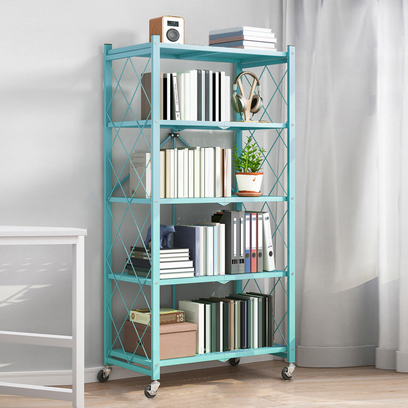 Modern Style Metal Bookshelf Open Etagere Shelf Home Bookcase