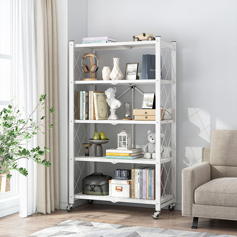 Modern Style Metal Bookshelf Open Etagere Shelf Home Bookcase