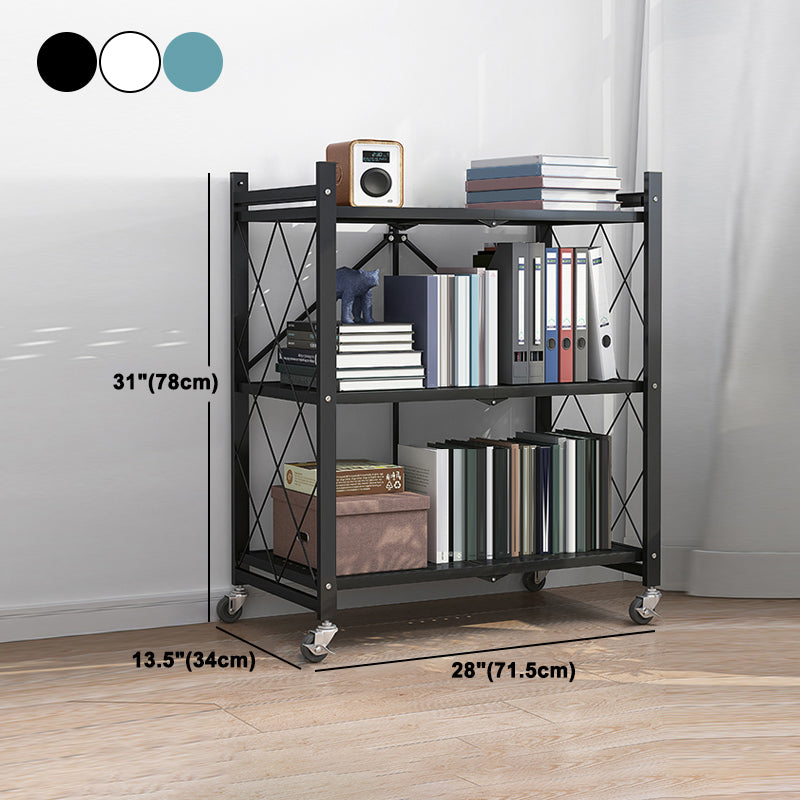 Modern Style Metal Bookshelf Open Etagere Shelf Home Bookcase