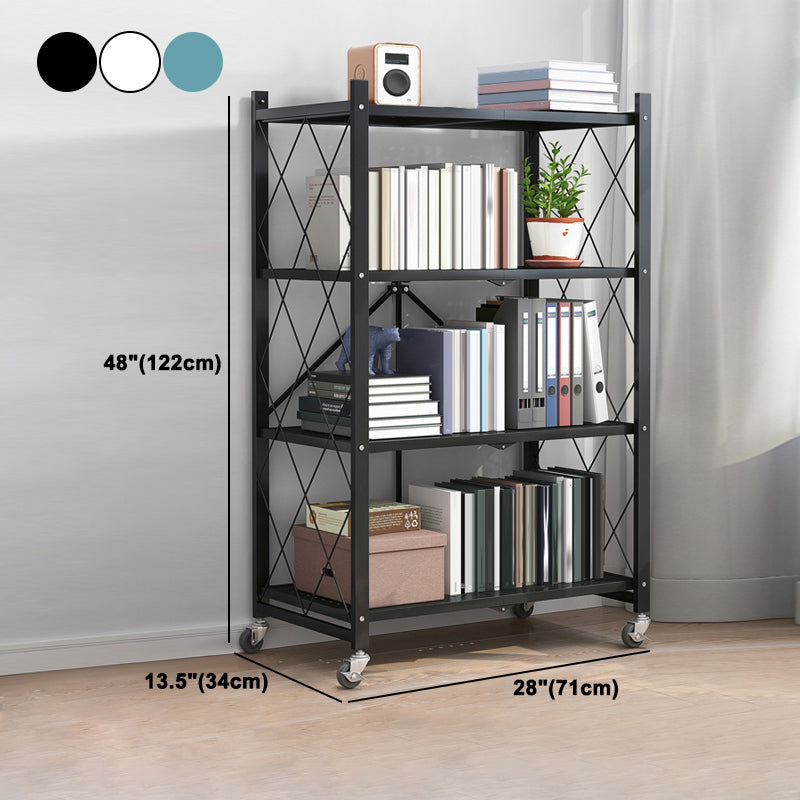 Modern Style Metal Bookshelf Open Etagere Shelf Home Bookcase