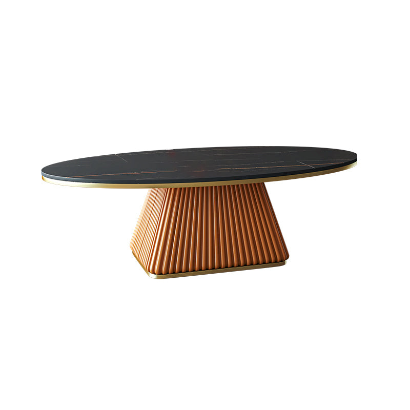 15.74" Tall Pedestal 1 Single Coffee Table Round Cocktail Table