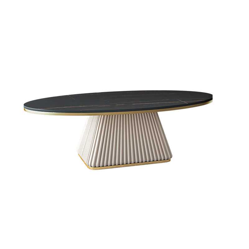 15.74" Tall Pedestal 1 Single Coffee Table Round Cocktail Table