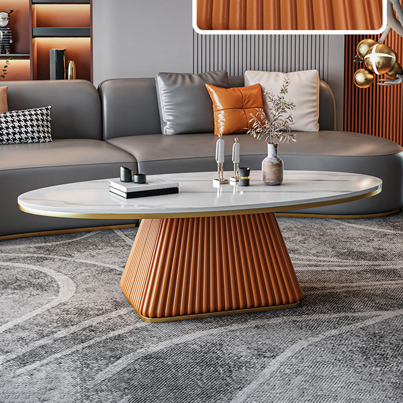 15.74" Tall Pedestal 1 Single Coffee Table Round Cocktail Table