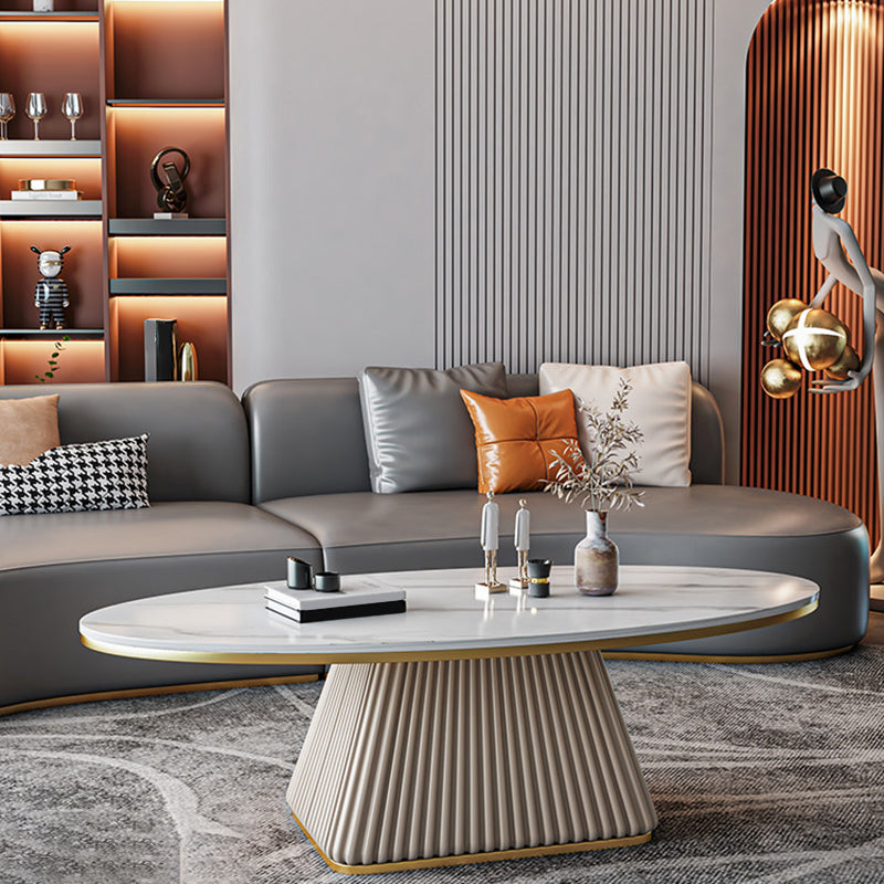 15.74" Tall Pedestal 1 Single Coffee Table Round Cocktail Table