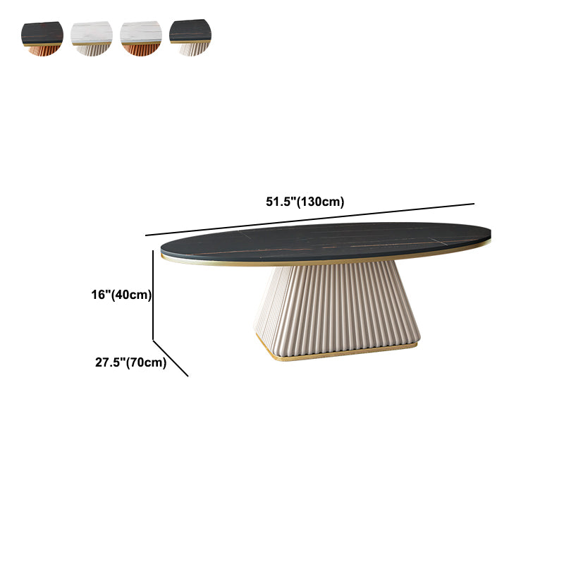 15.74" Tall Pedestal 1 Single Coffee Table Round Cocktail Table