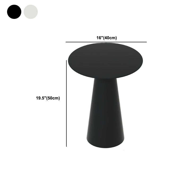 Mid-Century Modern Black/White Cocktail Table Round Coffee Table