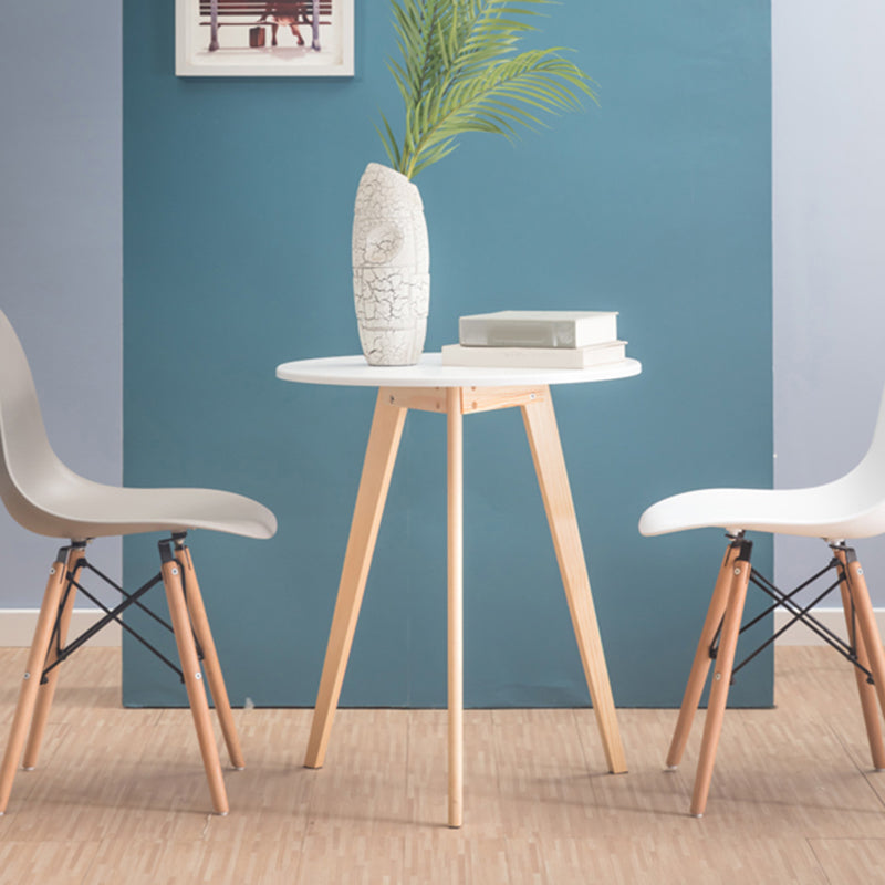 3 Legs Natural / White / Black Wooden Round Top Coffee Table