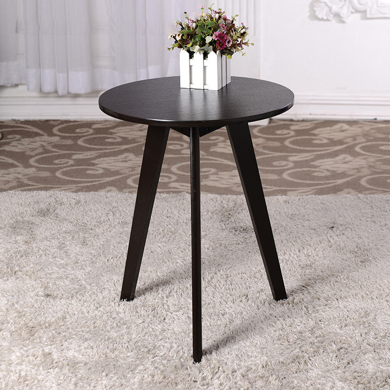 3 Legs Natural / White / Black Wooden Round Top Coffee Table