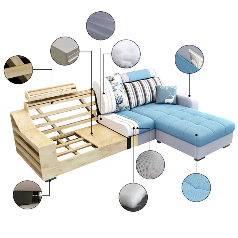 Modular 3-Seater Furniture Sectionals with Storage for Living Room