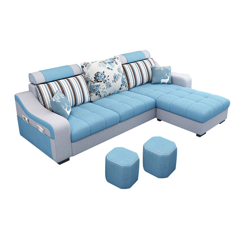 Modular 3-Seater Furniture Sectionals with Storage for Living Room