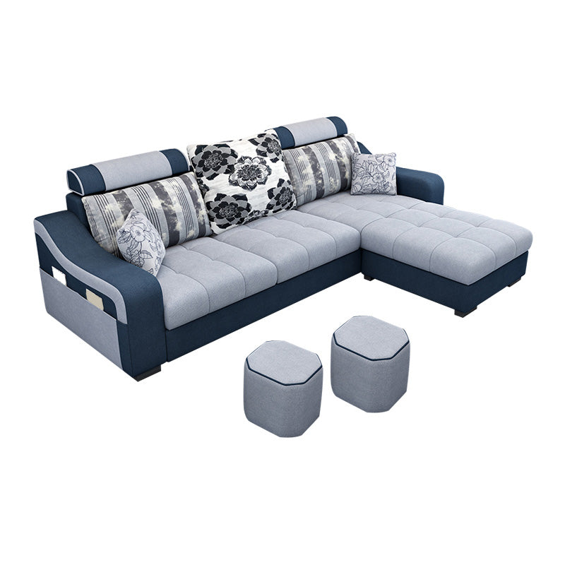 Modular 3-Seater Furniture Sectionals with Storage for Living Room
