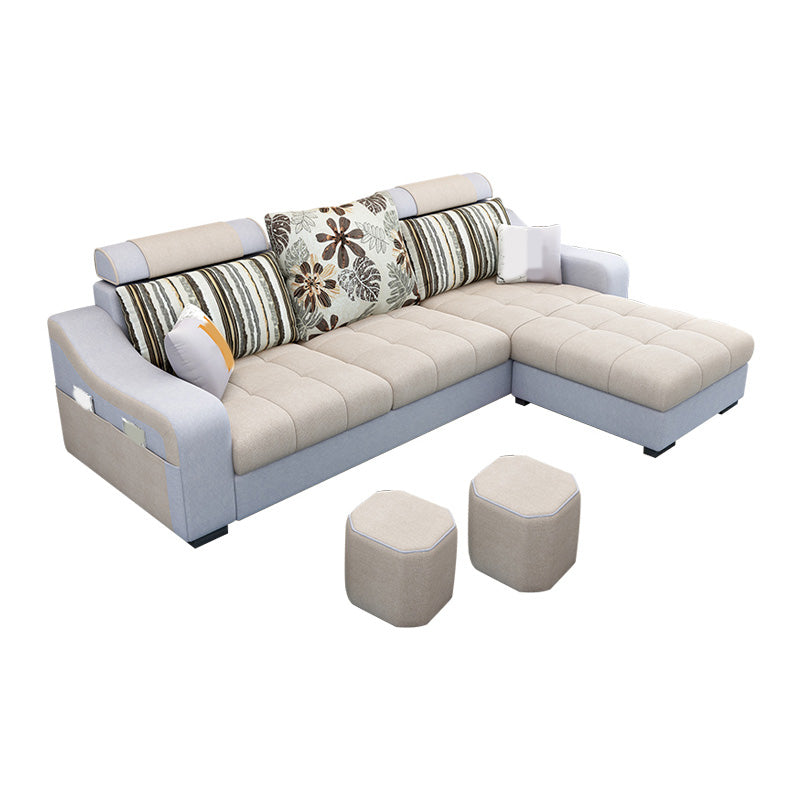 Modular 3-Seater Furniture Sectionals with Storage for Living Room