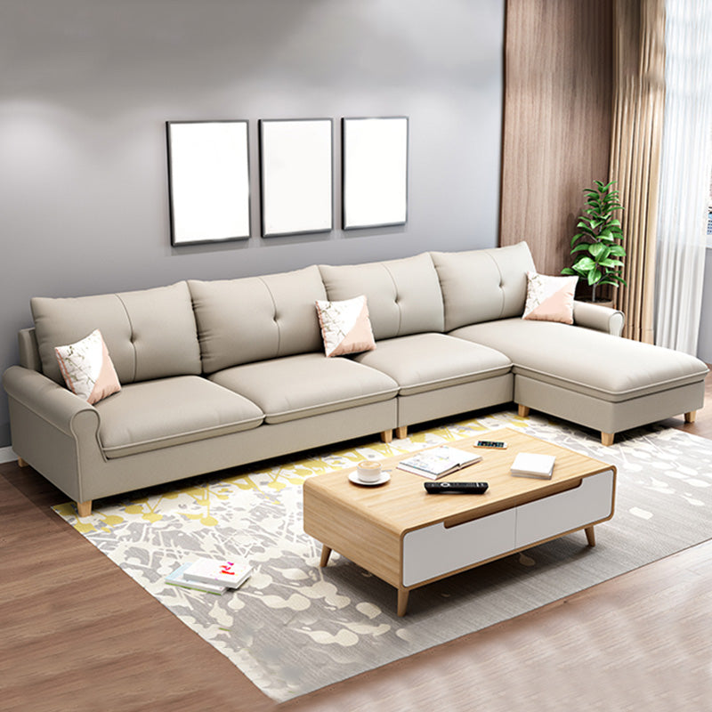 Round Arm Modular Furniture Sectionals with Storage for Living Room