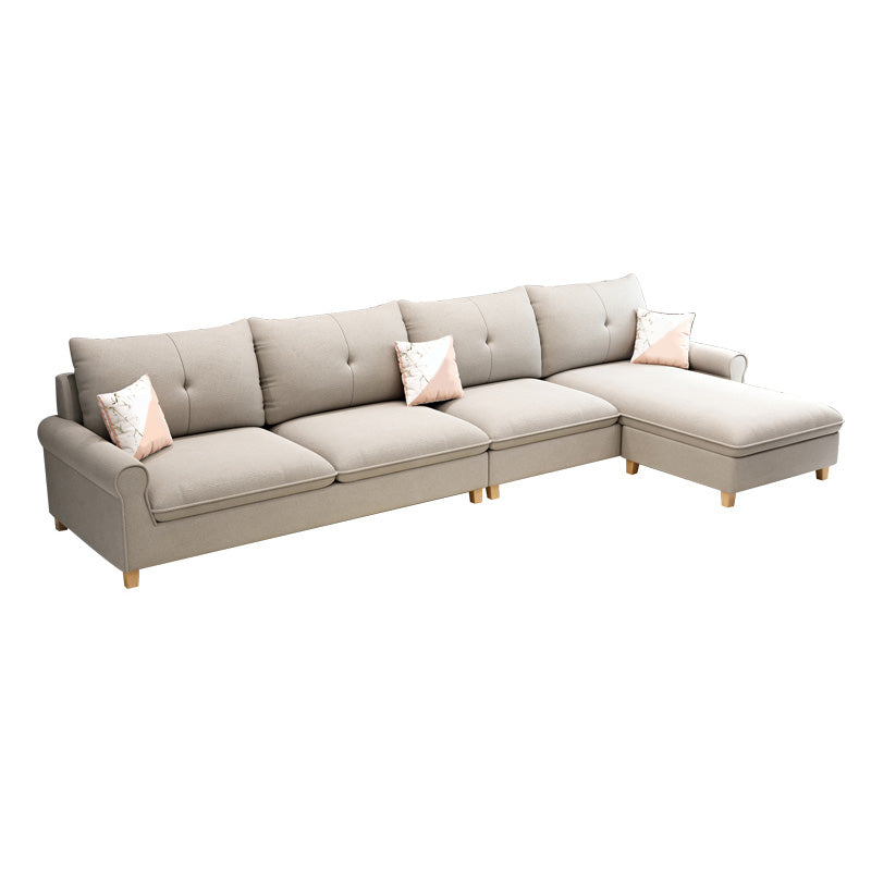 Round Arm Modular Furniture Sectionals with Storage for Living Room
