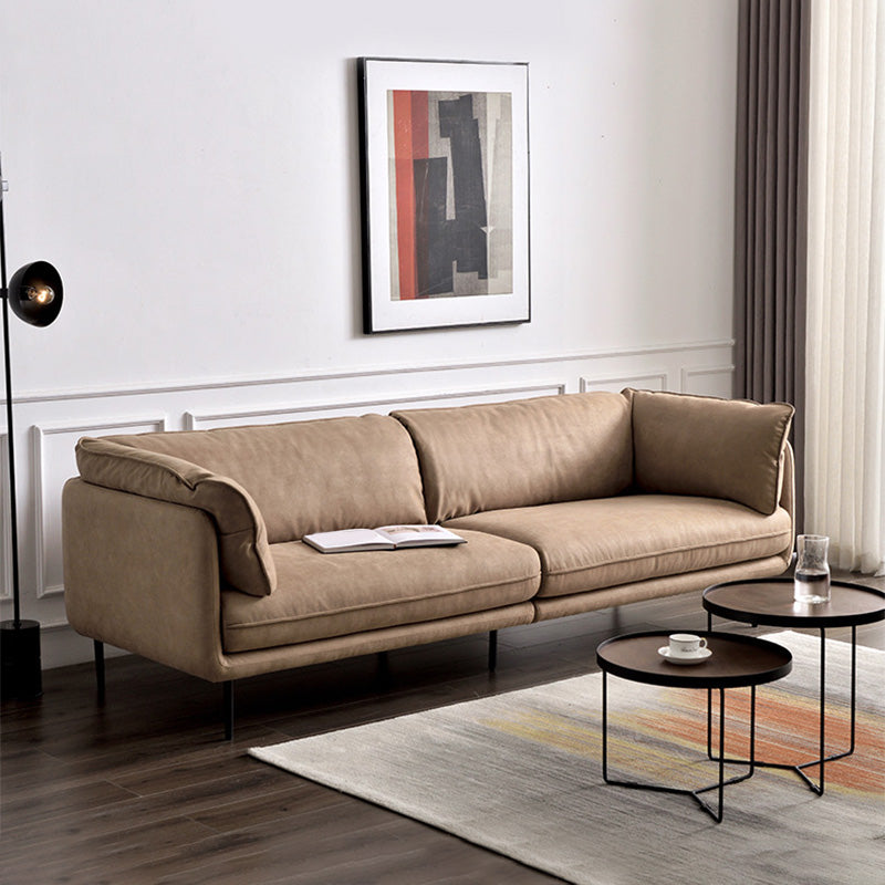 Light Brown Sectionals/Sofa with Pillow Back and Pillow Top Arm