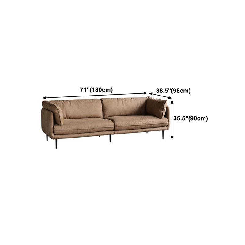 Light Brown Sectionals/Sofa with Pillow Back and Pillow Top Arm