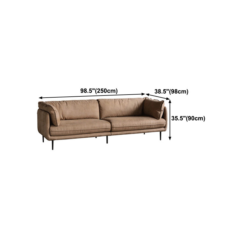 Light Brown Sectionals/Sofa with Pillow Back and Pillow Top Arm