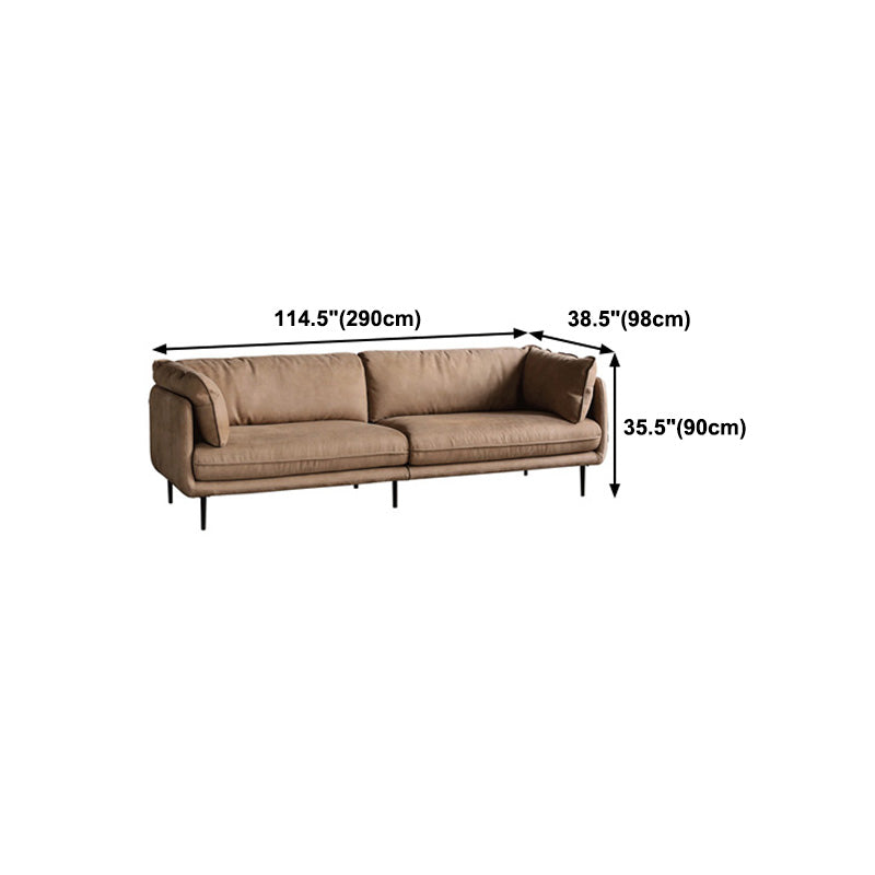 Light Brown Sectionals/Sofa with Pillow Back and Pillow Top Arm