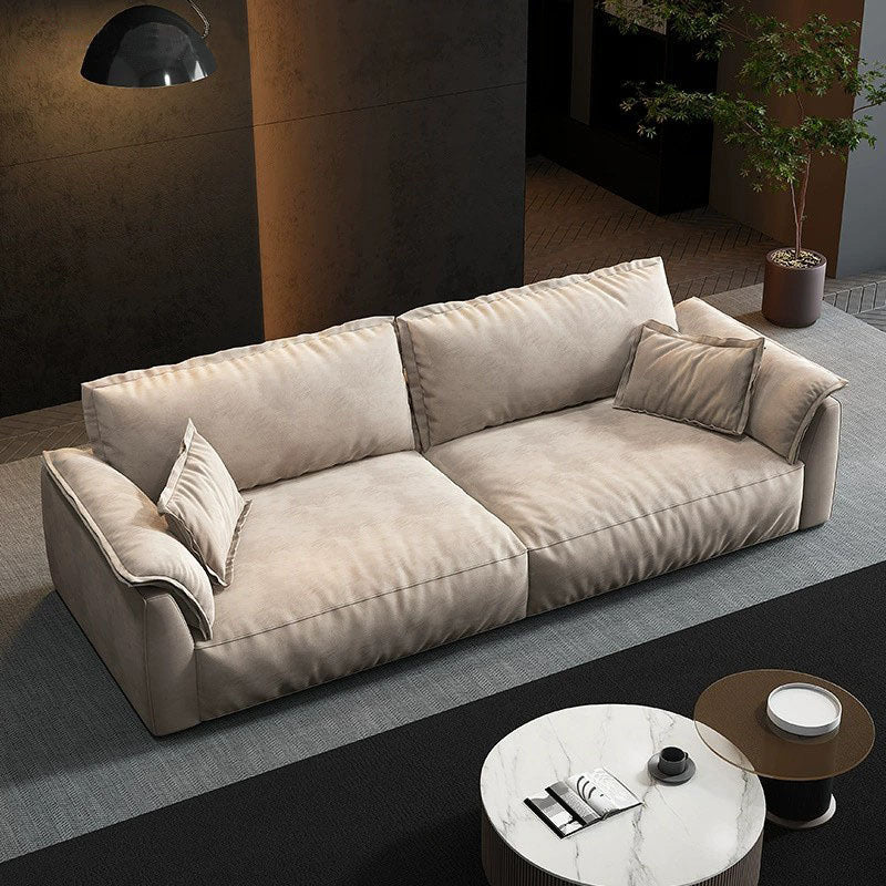 Pillow Top Arm Sectionals Velvet Sofa with Cushion Back for Apartment